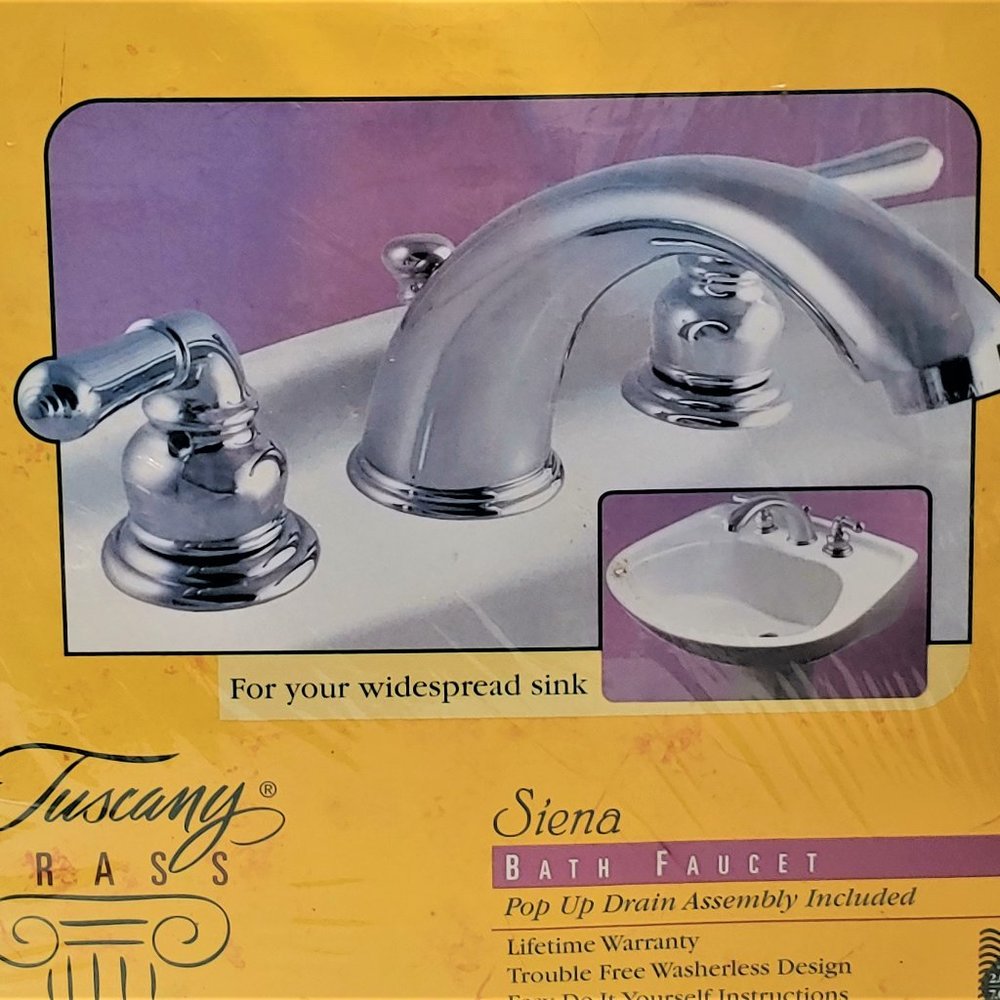 Tuscany Brass] SIENA Double Handled Bath Faucet with [pop up drain  included.